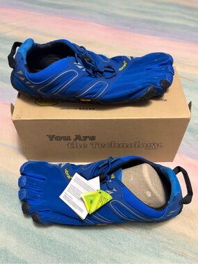 Vibram Five Fingers V-Trail blue black Shoes size 47
